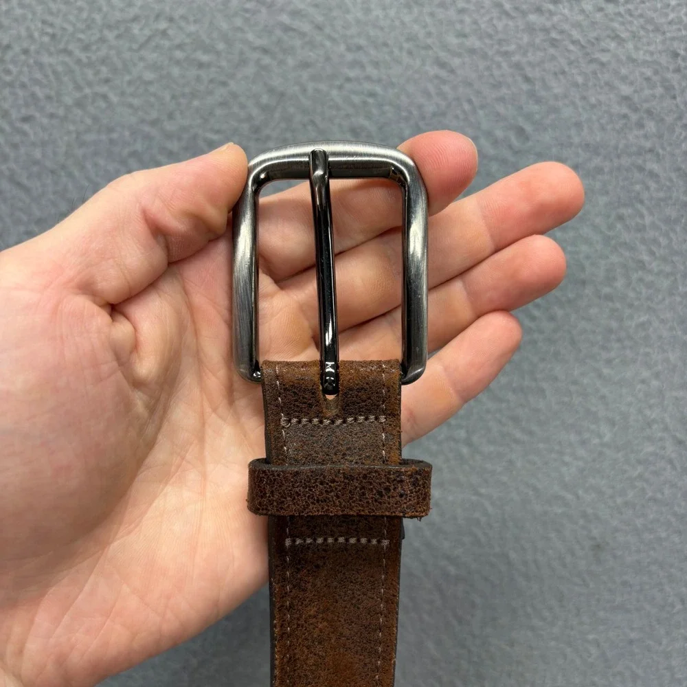 Allen Edmonds Belt Mens 40 Brown Leather Rugged Made In USA 1016717